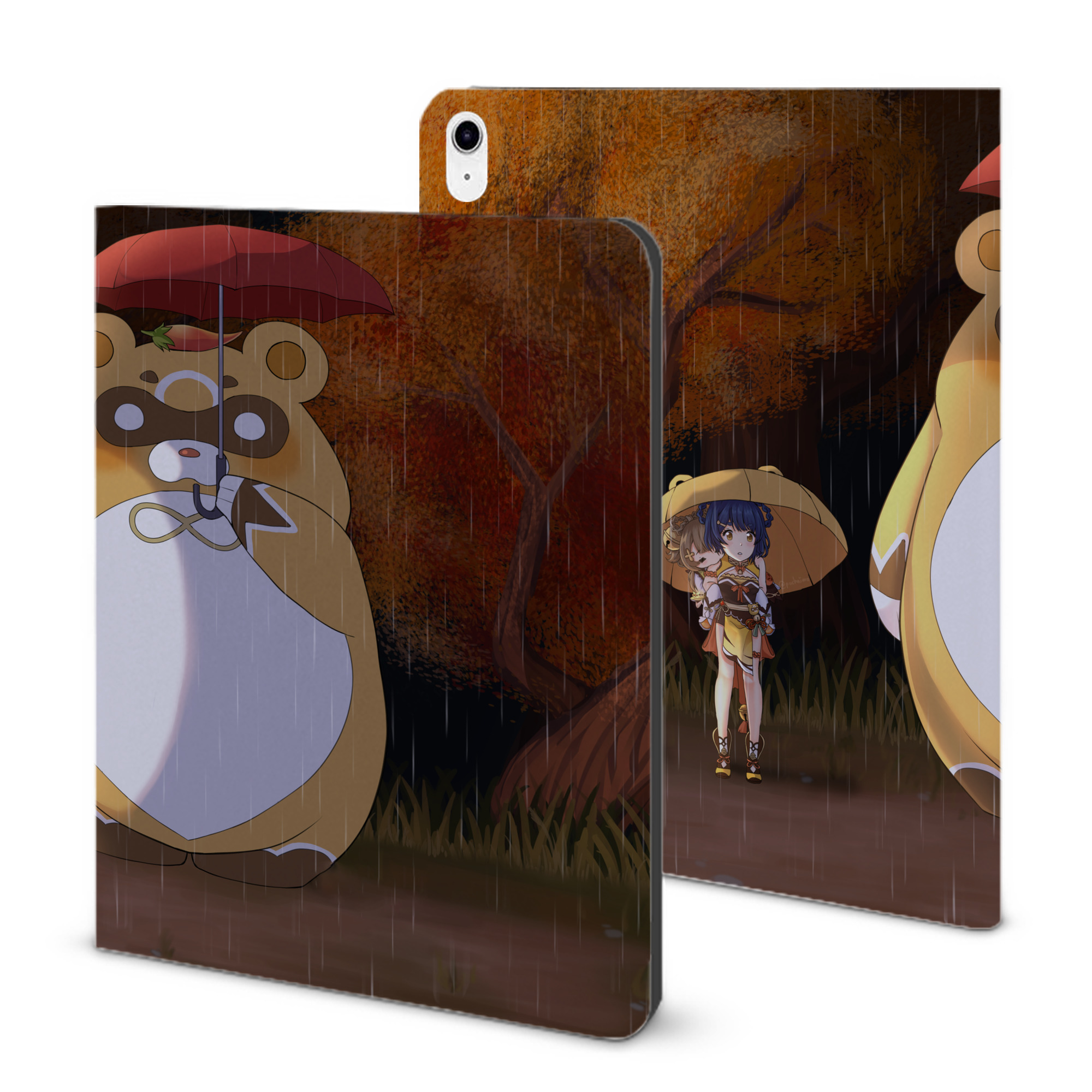 （画像用） となりのトトロ 草壁メイ 草壁サツキ My Neighbor Totoro Satsuki Kusakabe Mei Kusakabe IPad ケース ブック型 PUレザー TPU 耐衝撃 軽量 薄型 ペン収納なし 全面保護 IPad 各モデル対応